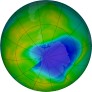 Antarctic ozone map for 2024-11-13